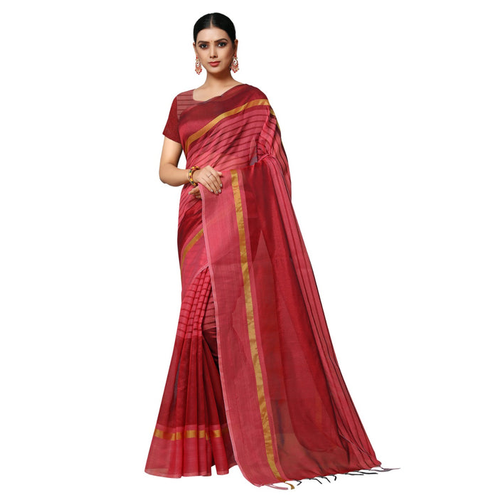 Women Designer Saree (Red, 6.3 m)